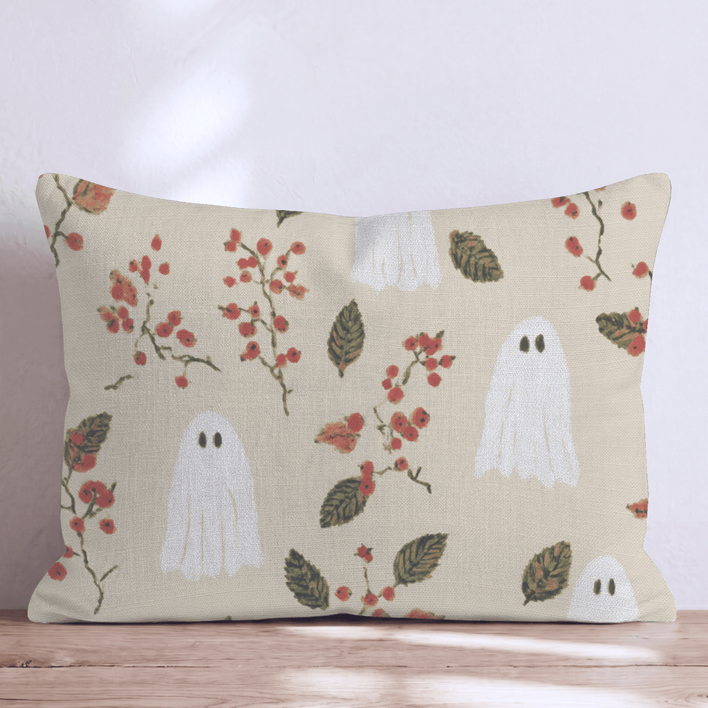 Autumn Ghost Sprig Throw Pillow - Hillcroft Home