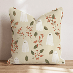 Autumn Ghost Sprig Throw Pillow - Hillcroft Home