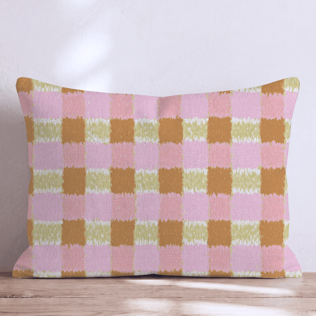 Autumn Gingham Throw Pillow - Hillcroft Home