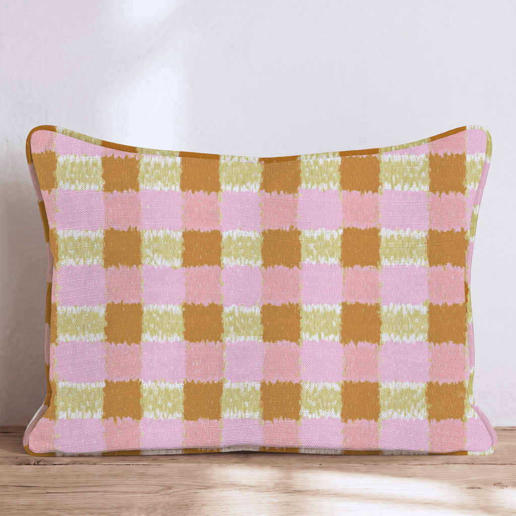 Autumn Gingham Throw Pillow - Hillcroft Home