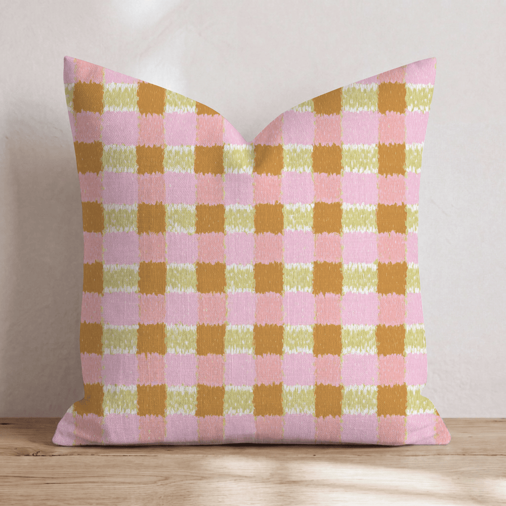 Autumn Gingham Throw Pillow - Hillcroft Home