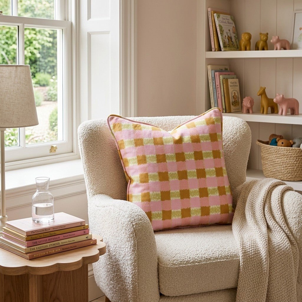 Autumn Gingham Throw Pillow - Hillcroft Home