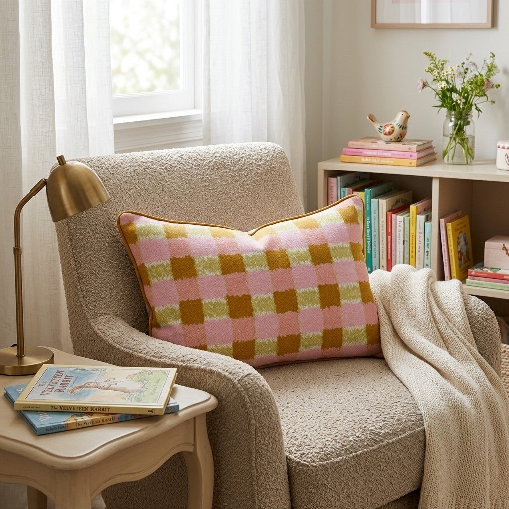 Autumn Gingham Throw Pillow - Hillcroft Home