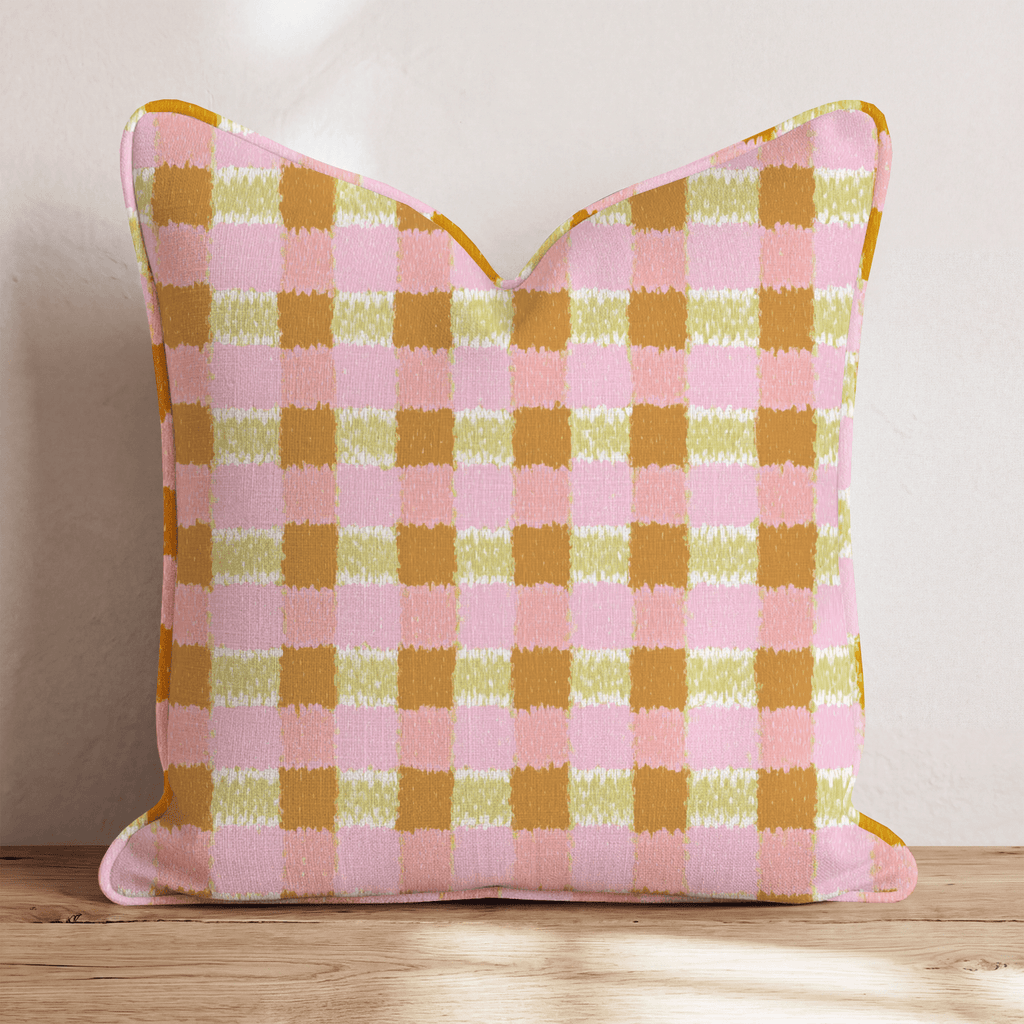 Autumn Gingham Throw Pillow - Hillcroft Home
