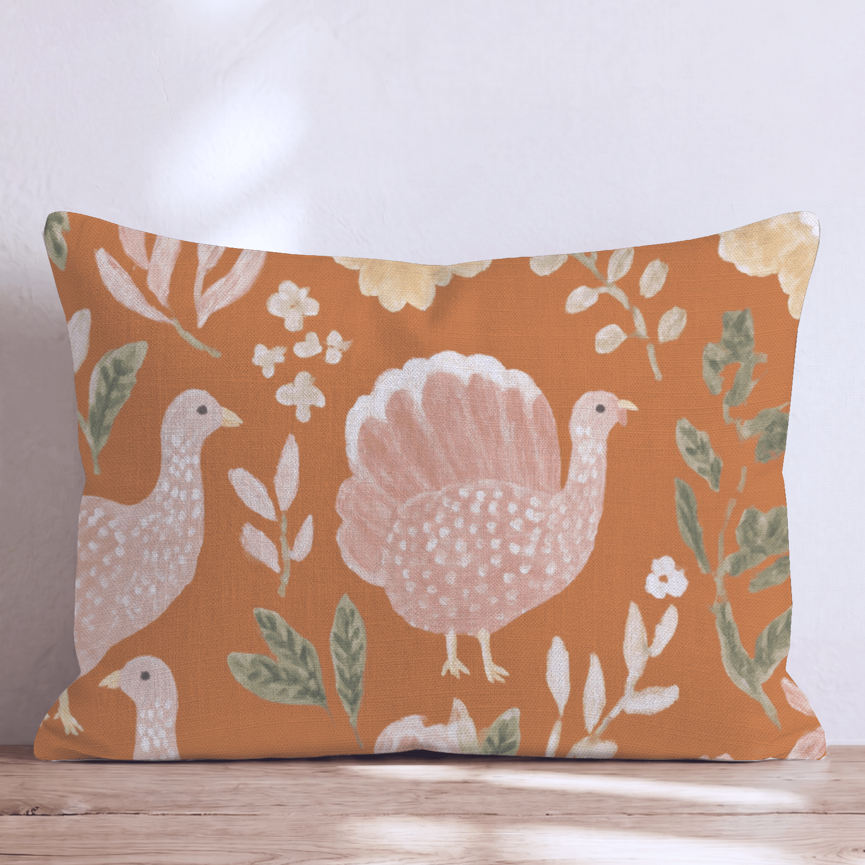 Autumn Meadow Fowl Throw Pillow - Hillcroft Home