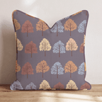 Autumn Orchard Rows Throw Pillow - Hillcroft Home