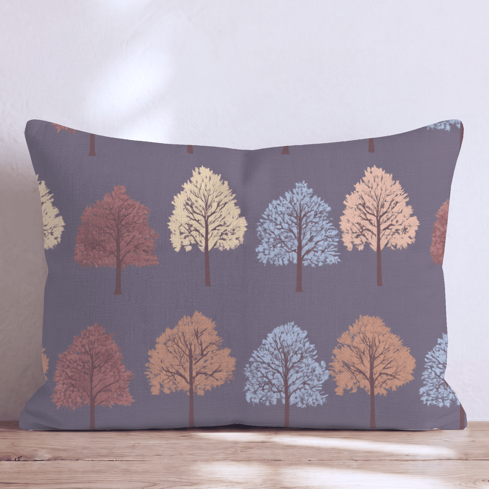 Autumn Orchard Rows Throw Pillow - Hillcroft Home