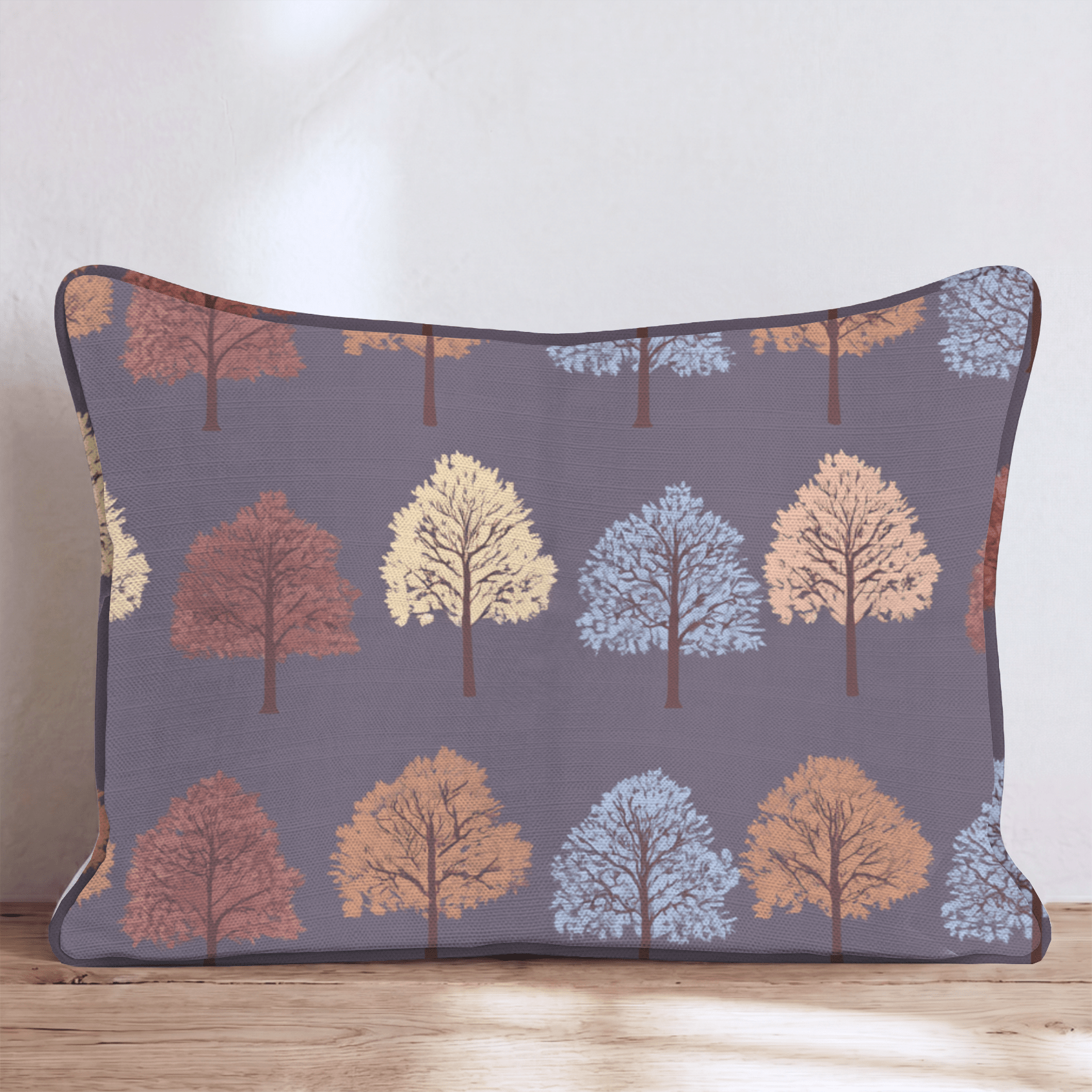 Autumn Orchard Rows Throw Pillow - Hillcroft Home