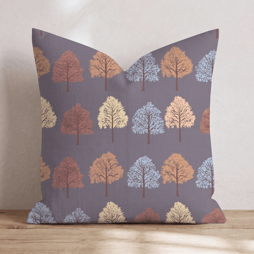 Autumn Orchard Rows Throw Pillow - Hillcroft Home