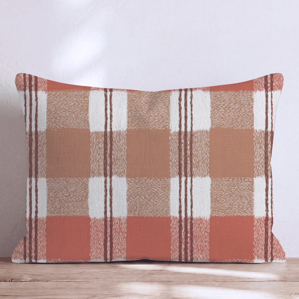 Autumn Plaid Throw Pillow - Hillcroft Home