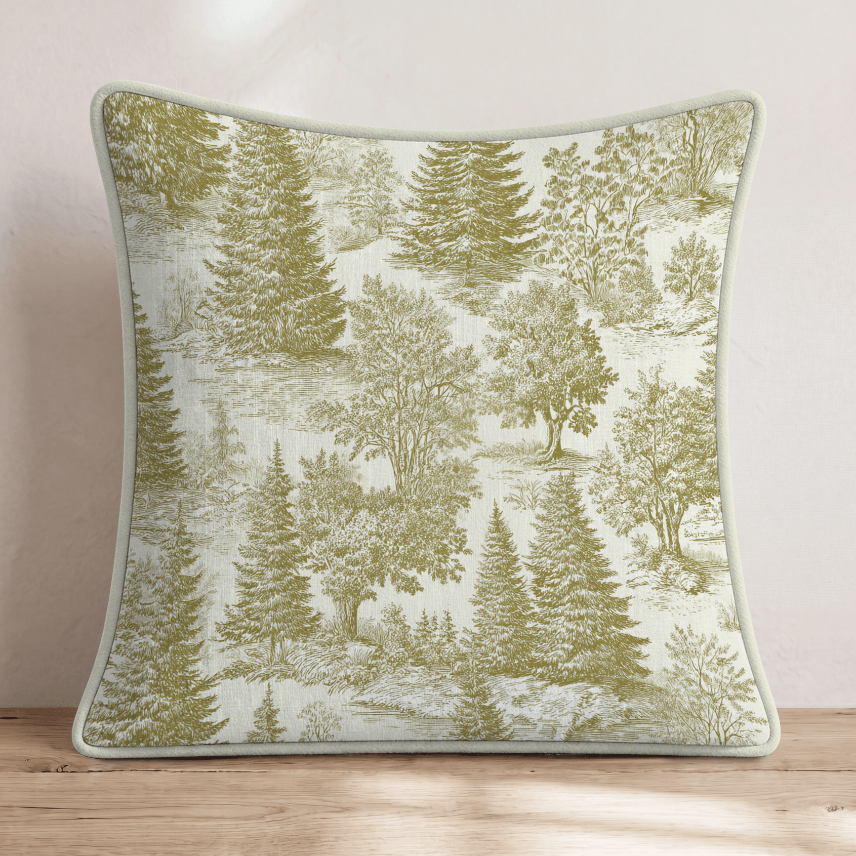 Autumn Skies Toile Throw Pillow - Hillcroft Home