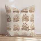 Autumn Taupe Campfire Throw Pillow - Hillcroft Home
