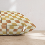 Autumn Watercolor Check Throw Pillow - Hillcroft Home