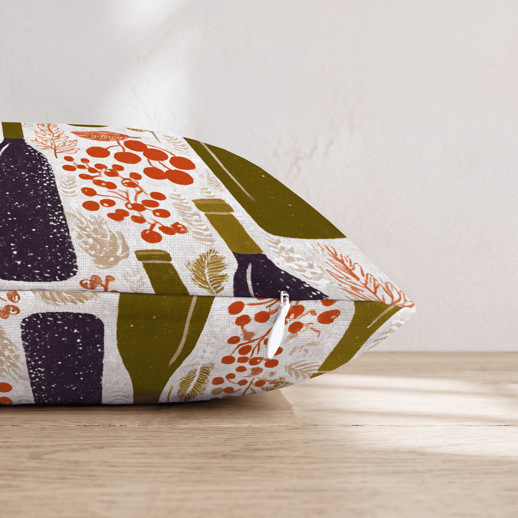 Autumn Wine Cellar Throw Pillow - Hillcroft Home