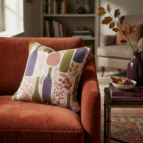 Autumn Wine Cellar Throw Pillow - Hillcroft Home