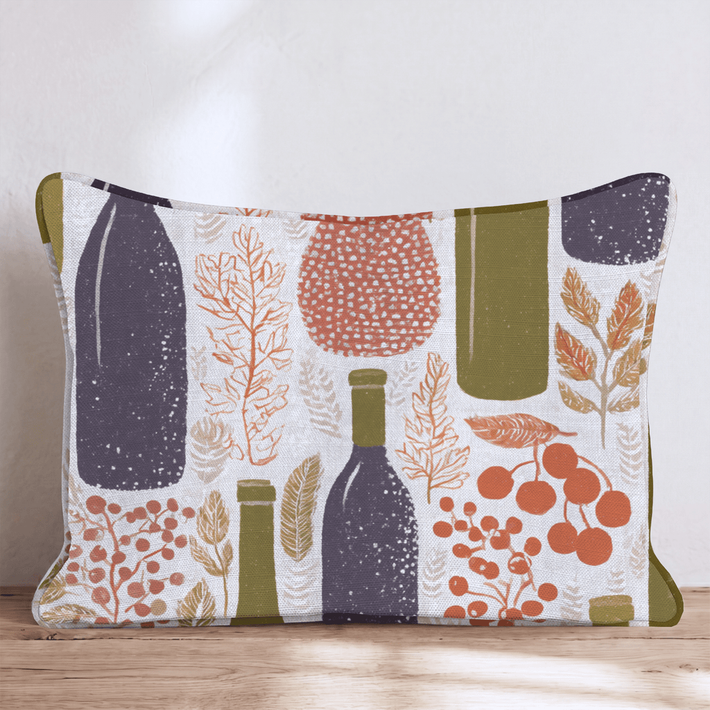 Autumn Wine Cellar Throw Pillow - Hillcroft Home