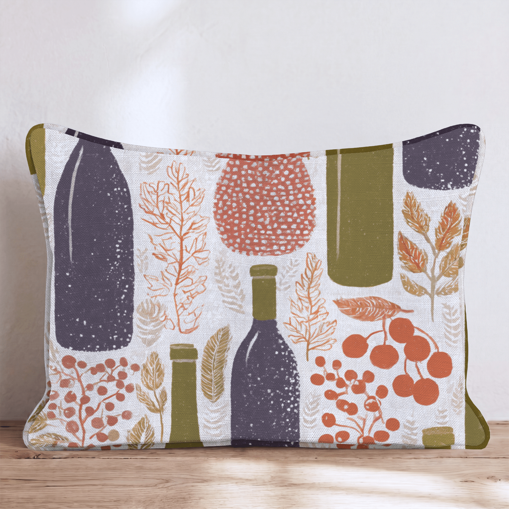 Autumn Wine Cellar Throw Pillow - Hillcroft Home