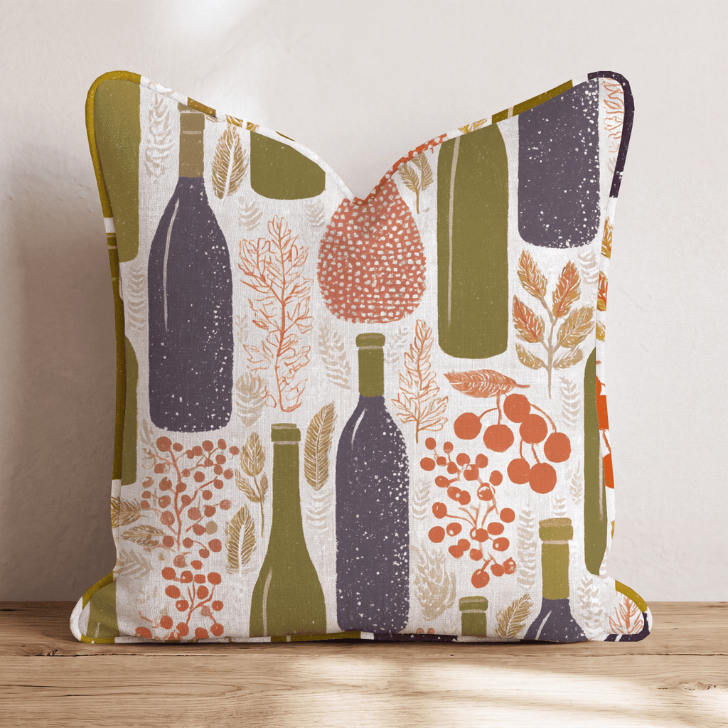 Autumn Wine Cellar Throw Pillow - Hillcroft Home