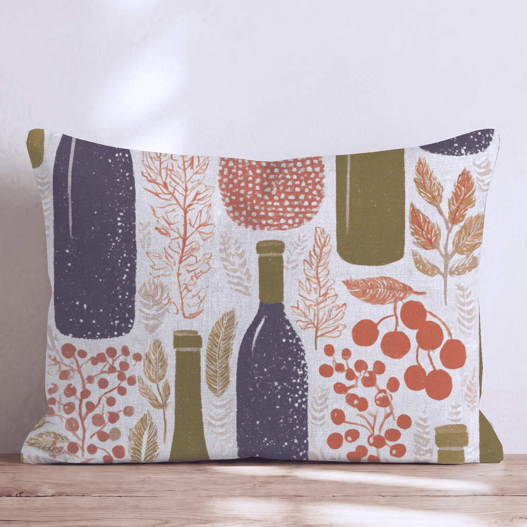 Autumn Wine Cellar Throw Pillow - Hillcroft Home