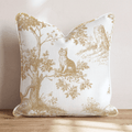 Autumn Woodland Cat Toile Throw Pillow - Hillcroft Home