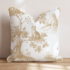 Autumn Woodland Cat Toile Throw Pillow - Hillcroft Home