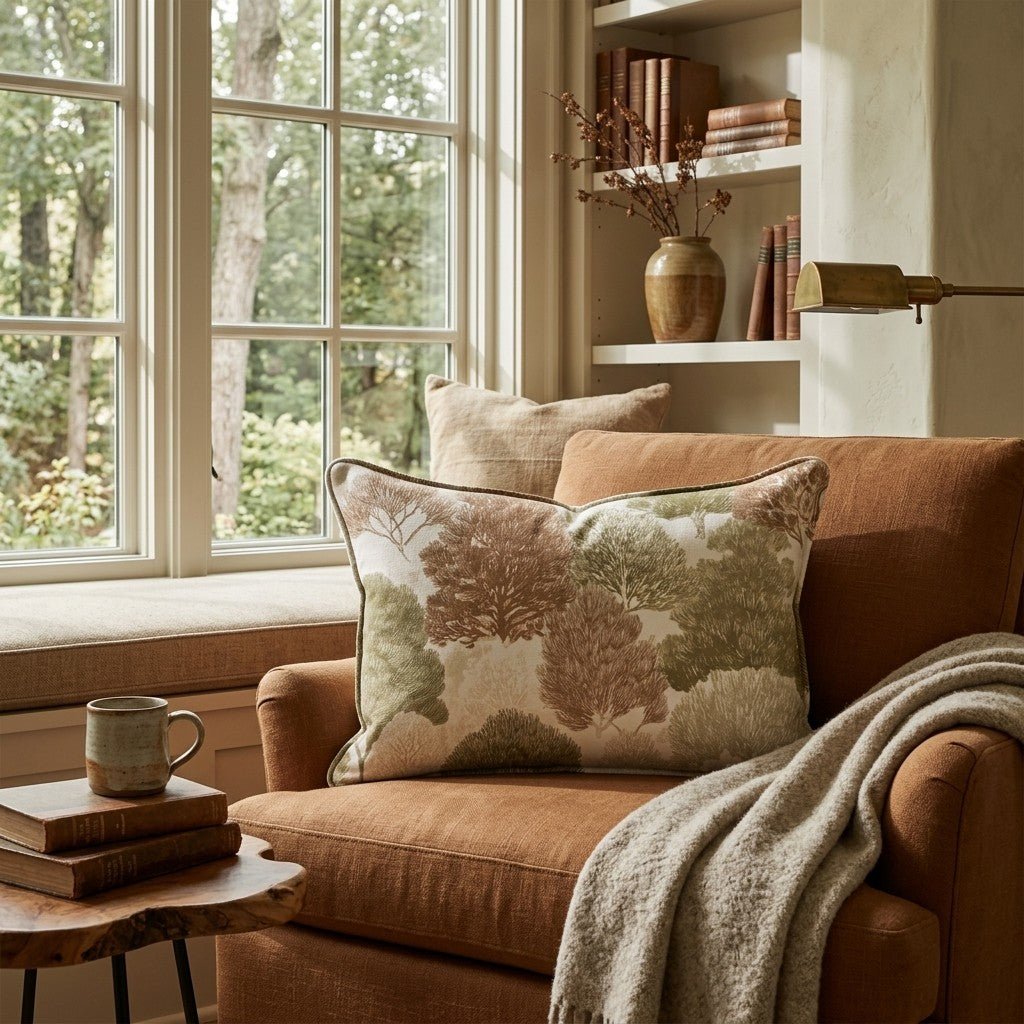 Autumnal Forest Throw Pillow - Hillcroft Home