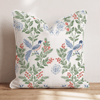 Aviary Garland Throw Pillow throw pillow - Hillcroft Home