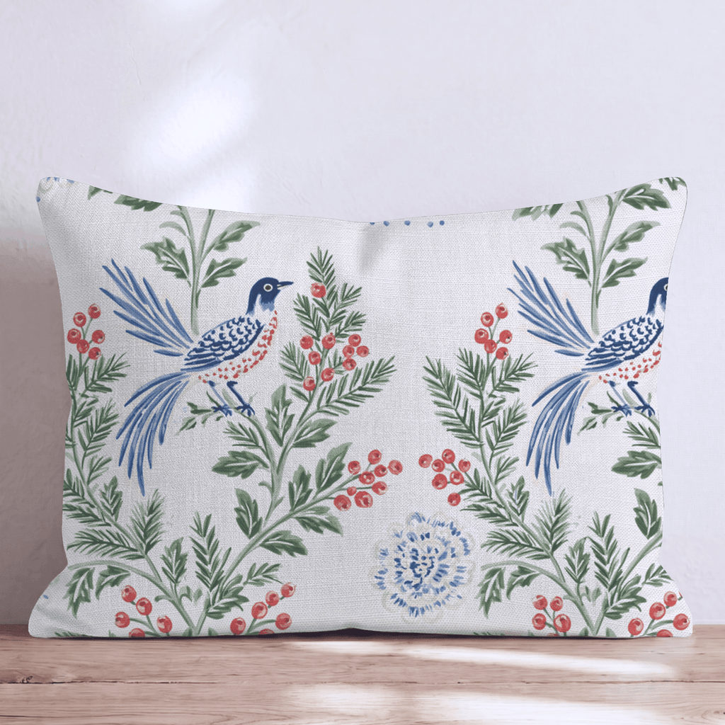 Aviary Garland Throw Pillow throw pillow - Hillcroft Home