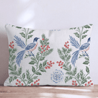 Aviary Garland Throw Pillow throw pillow - Hillcroft Home