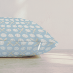Baby Blue Baseball Throw Pillow throw pillow - Hillcroft Home