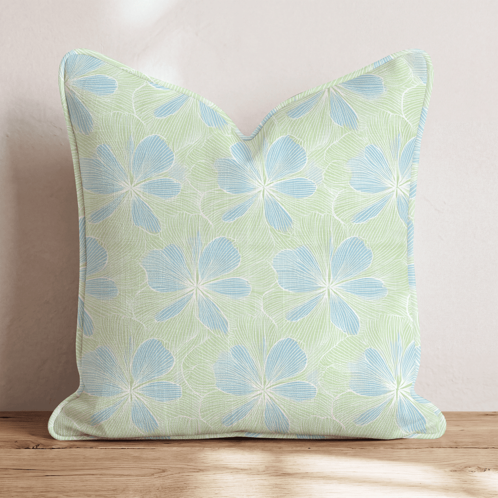 Baby Blue Blooms Throw Pillow - Hillcroft Home