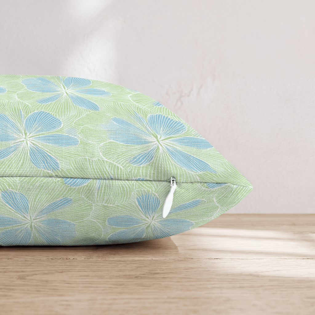 Baby Blue Blooms Throw Pillow - Hillcroft Home