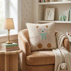 Baby Boy Teddy Bear Throw Pillow - Hillcroft Home