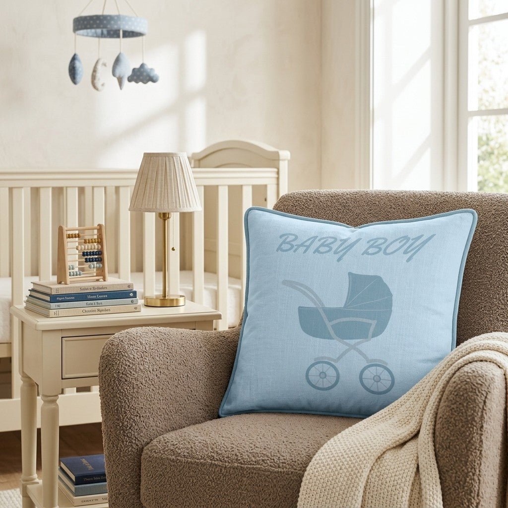 Baby Boy Throw Pillow - Hillcroft Home
