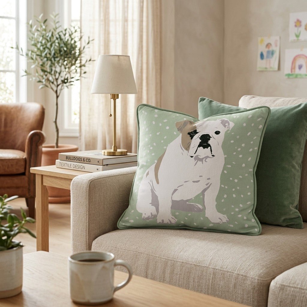 Baby Bulldog Throw Pillow - Hillcroft Home