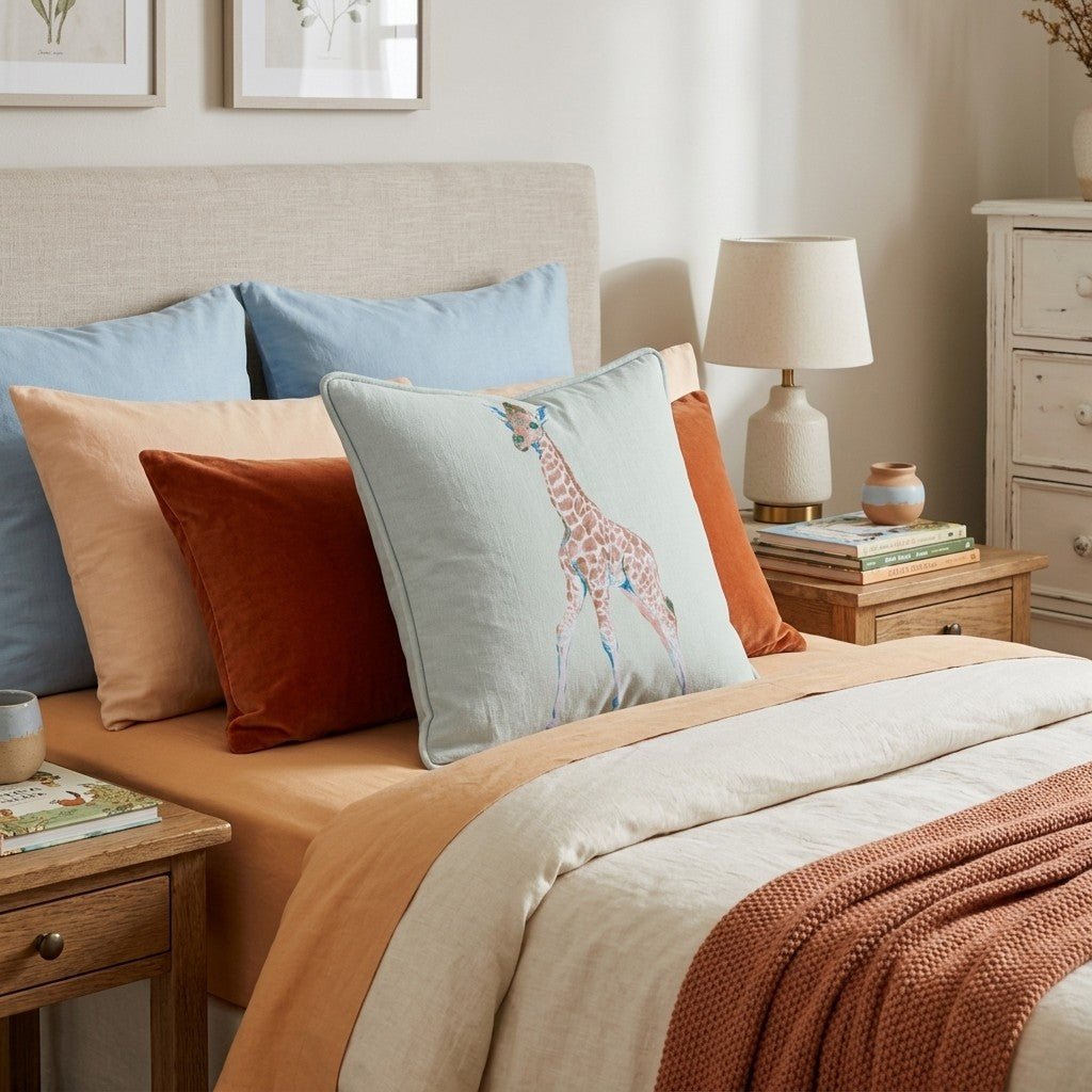 Baby Giraffe Throw Pillow - Hillcroft Home