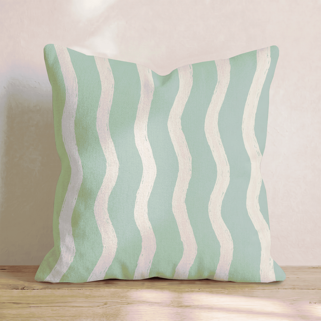 Baby Green Stripe Throw Pillow - Hillcroft Home