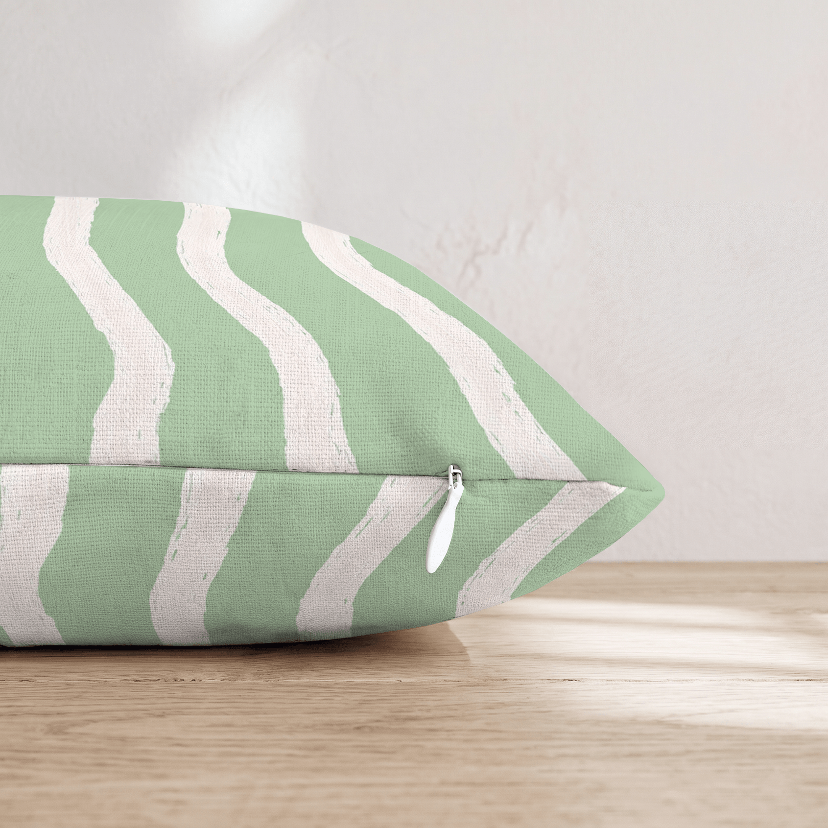 Baby Green Stripe Throw Pillow - Hillcroft Home
