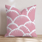 Baby Pink Scallops Throw Pillow - Hillcroft Home