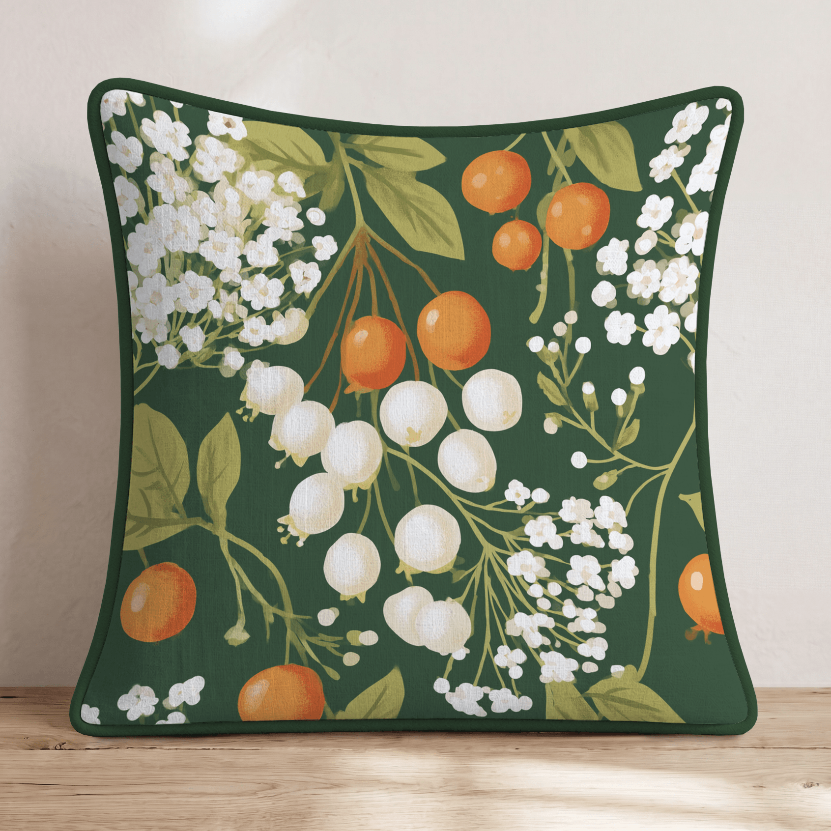 Baby_s Breath and Bells Throw Pillow - Hillcroft Home