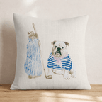 Backswing Bulldog Throw Pillow - Hillcroft Home