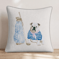 Backswing Bulldog Throw Pillow - Hillcroft Home