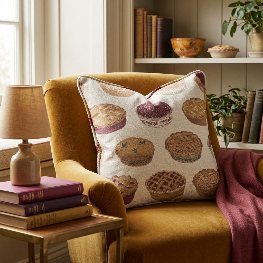 Bakery Shelf Pies Throw Pillow - Hillcroft Home