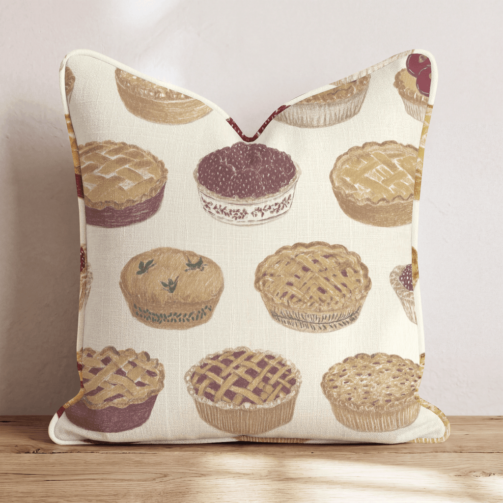 Bakery Shelf Pies Throw Pillow - Hillcroft Home