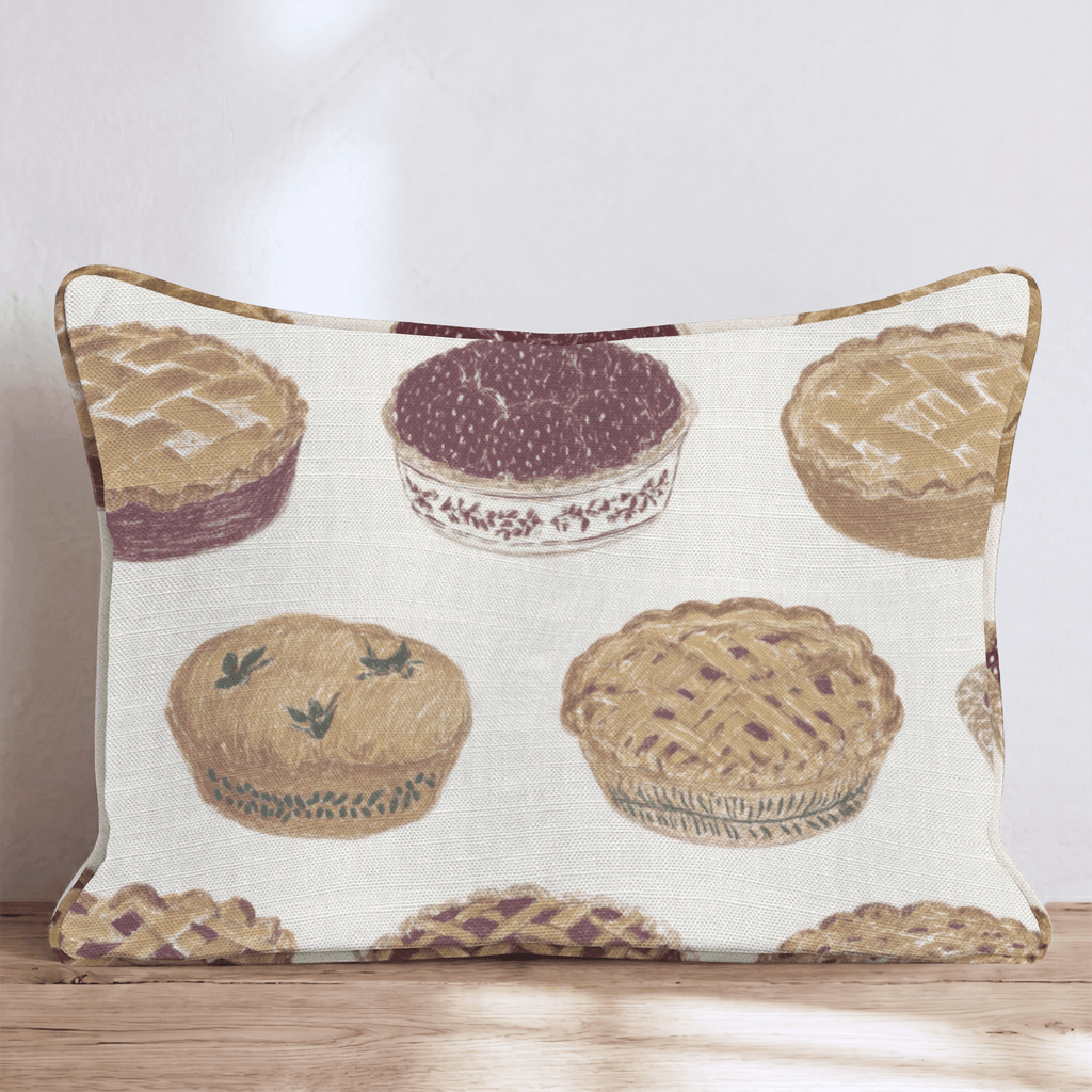 Bakery Shelf Pies Throw Pillow - Hillcroft Home