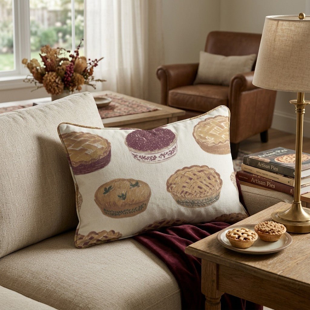Bakery Shelf Pies Throw Pillow - Hillcroft Home