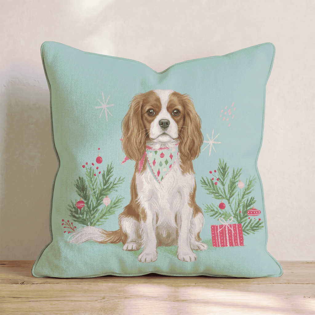 Bandana Cavalier King Charles Spaniel Gift Throw Pillow - Hillcroft Home