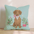 Bandana Dachshund Gift Throw Pillow - Hillcroft Home