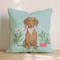 Bandana Dachshund Gift Throw Pillow - Hillcroft Home