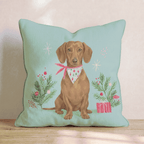 Bandana Dachshund Gift Throw Pillow - Hillcroft Home